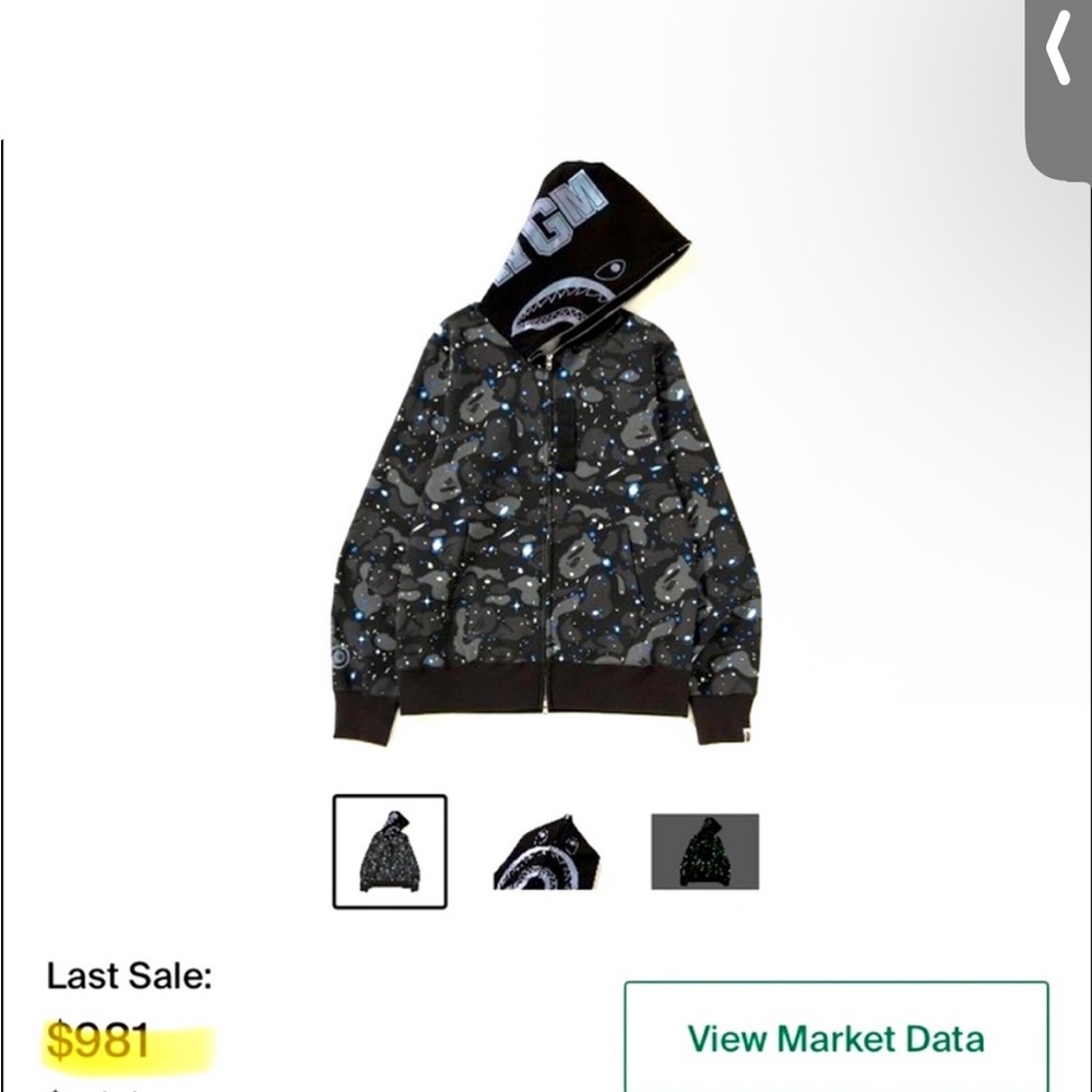 Bape Black and Blue Camo Jacket